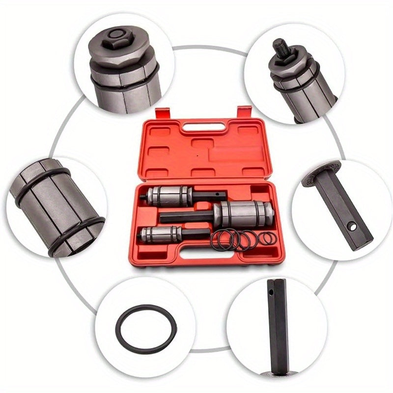 9 ədəd Universal Avtomobil Qazlıq Uzatma və Təmir Aləti Dəsti - ABS Material, 3 Uzatma Çubuğu və 8 Dairəvi Klips ilə Avtomobil Baxımı, Avtomobil Qazlıq Sistemi Təmir Dəsti|Qəşəng Alət Dəsti|Dayanıqlı Alət Dəsti, Avtomobil Təmir Aləti