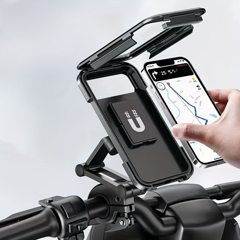 Su keçirməz motosiklet telefon saxlama , l, maqnit dizayn, yağış keçirməz navigasiya tutucusu velosipedlər və skuterlər üçün - İdeal GPS navigasiya, motosiklet aksessuarları | Müasir motosiklet avadanlığı
