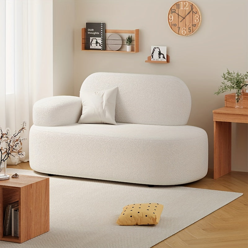 Modern Boz U-Şəkilli Künclü Divan Ağac Çərçivə ilə
