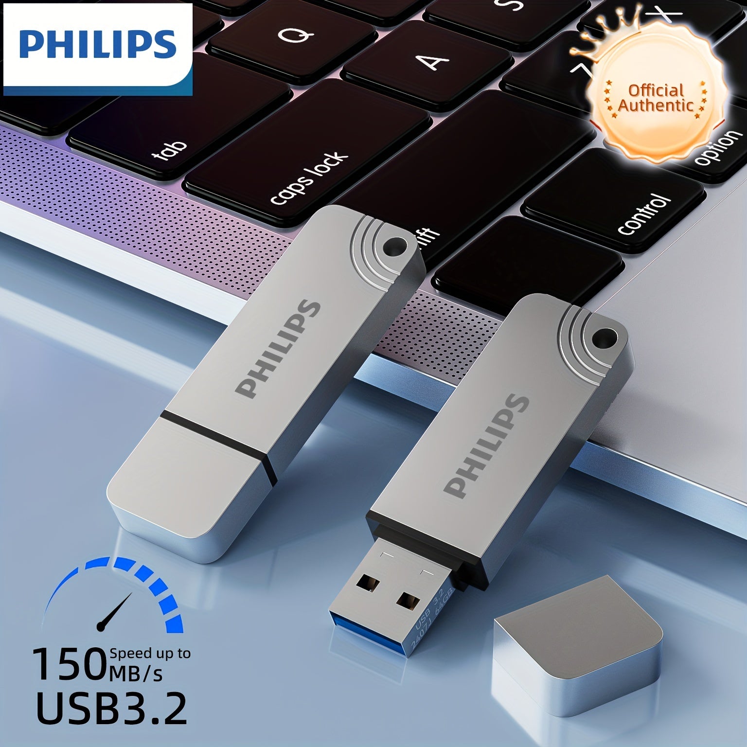 Məşhur markanın yüksək sürətli USB 3.2 flaş sürücüsü - Anahtarlıq dizaynı, 150MB/s, Çoxlu Kapasitet (16GB/32GB/64GB/128GB/256GB), Dayanıqlı metal qab qutusu, Laptop, Tablet, Smart TV, Avtomobil səs sistemi və Oyun konsolları üçün